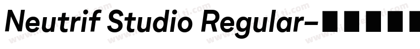 Neutrif Studio Regular字体转换